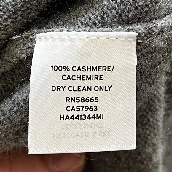 HALOGEN 100% CASHMERE GRAY V NECK SWEATER SIZE XL SOPHISTICATED CLASSIC - Picture 4 of 7